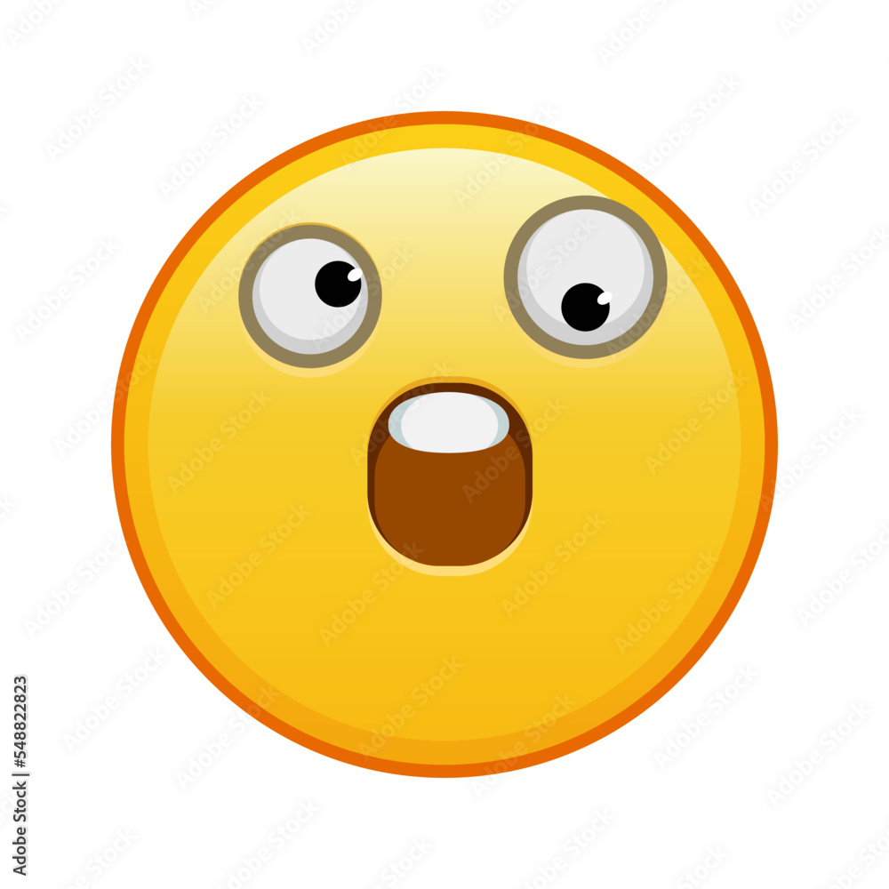 A grinning face with one large and one small eye Large size of yellow emoji smile A grinning face with one large and one small eye Large size of yellow emoji smile