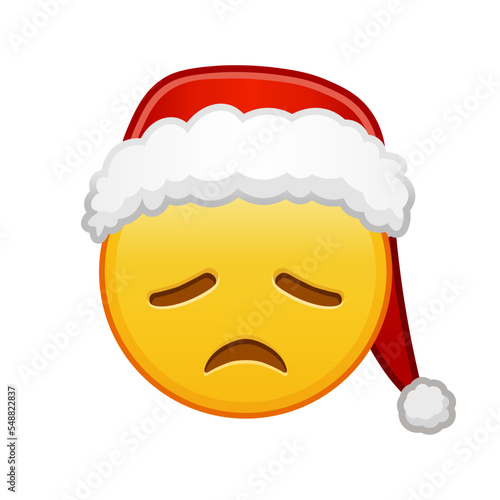 Christmas disappointed face Large size of yellow emoji smile