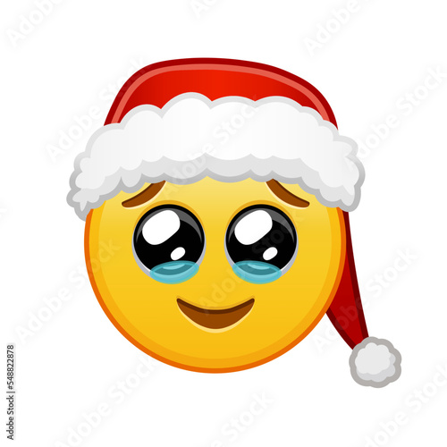 Christmas happy face with tears Large size of yellow emoji smile