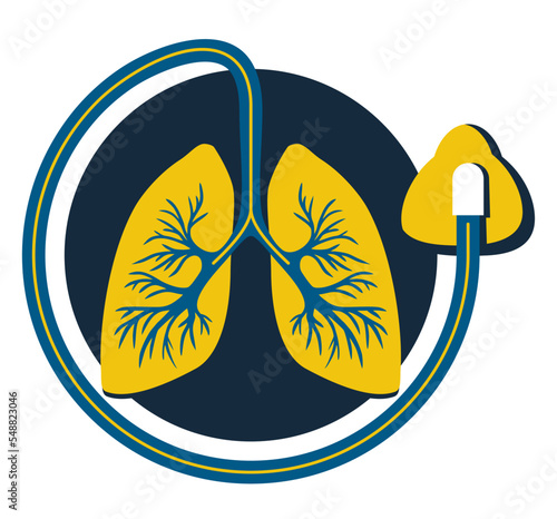 Ventilator icon - mechanical ventilation of lungs