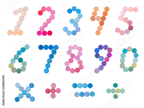 Numbers make with eyeshadow...