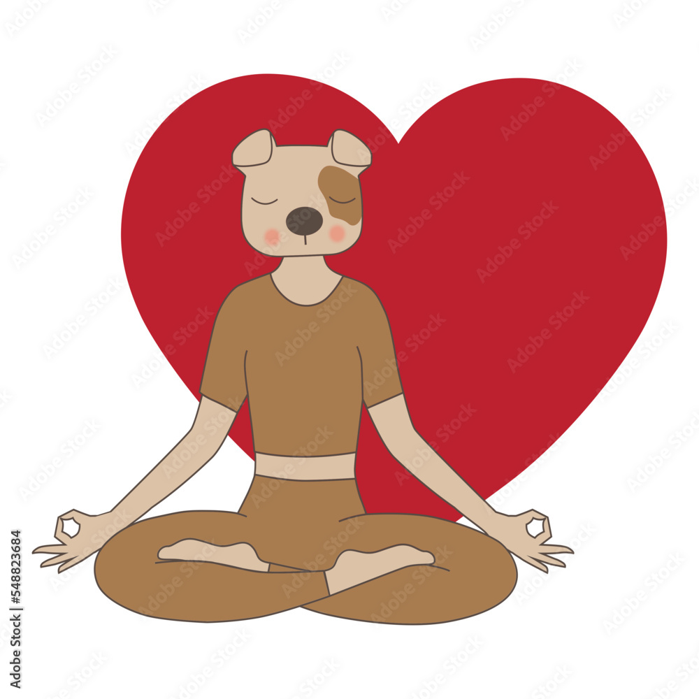 human like animal in meditative pose human like animal in meditative pose