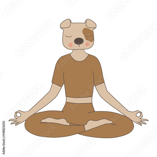 human like animal in meditative pose