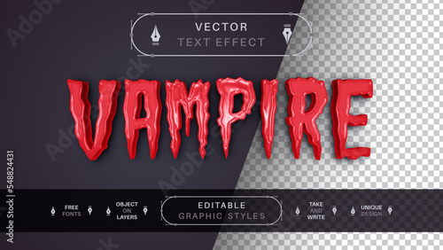 Blood Vampire - Editable Text Effect, Font Style