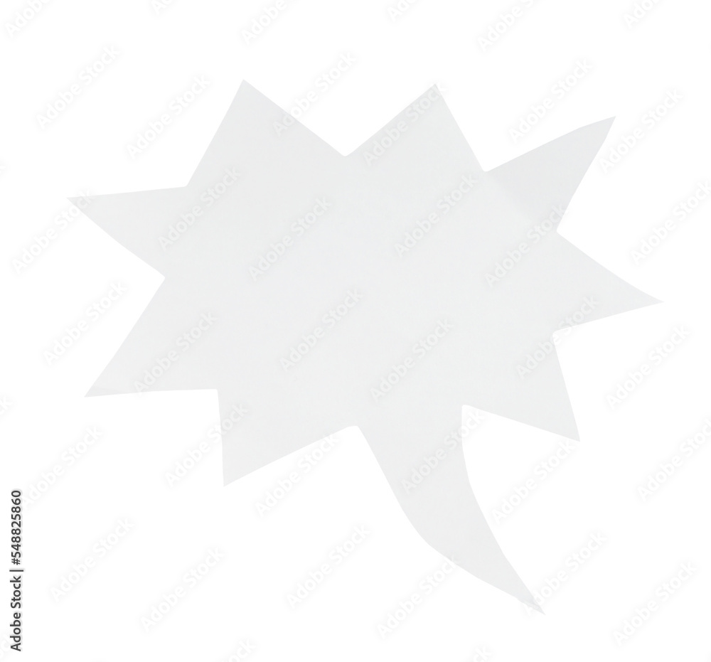 Paper bubble text in abstract shape. Bubble speech in white crumpled paper texture. Paper bubble text in abstract shape. Bubble speech in white crumpled paper texture.