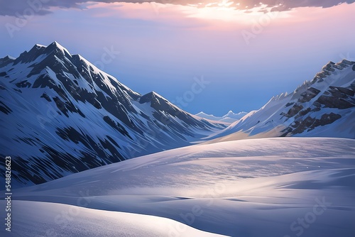 AI-generated Image Of A Winter Landscape In The Mountains