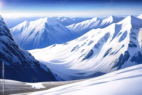 AI-generated Image Of A Winter Landscape In The Mountains