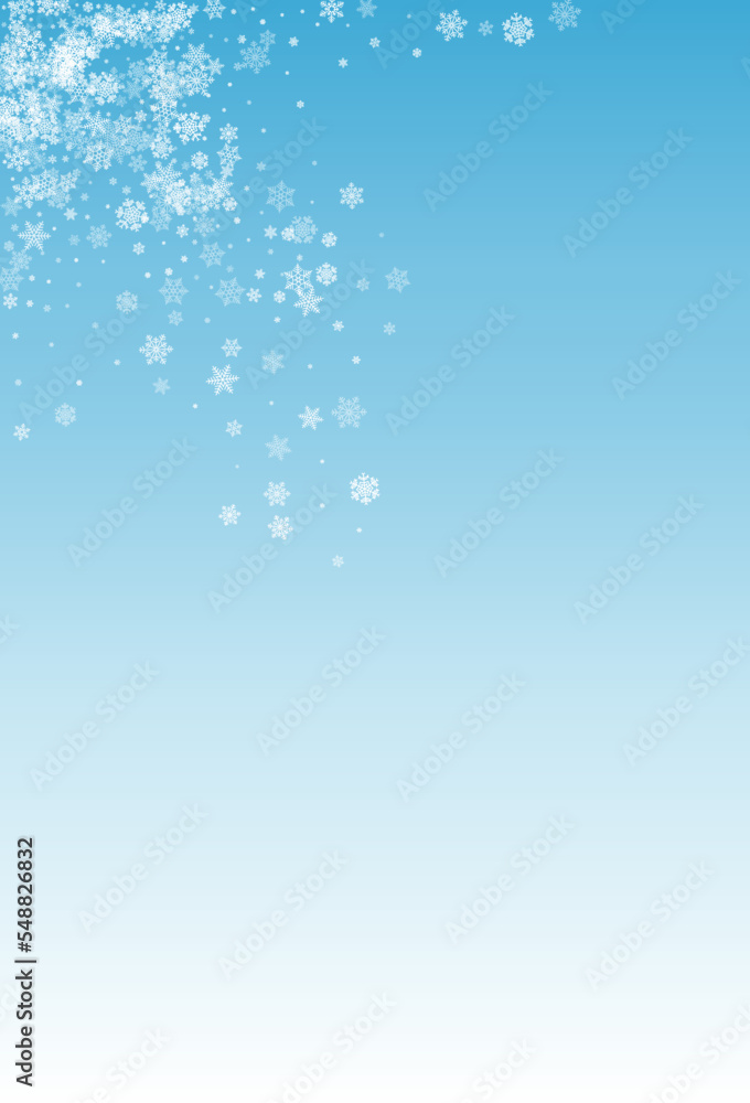Silver Snowfall Vector Blue Background. Abstract Silver Snowfall Vector Blue Background. Abstract