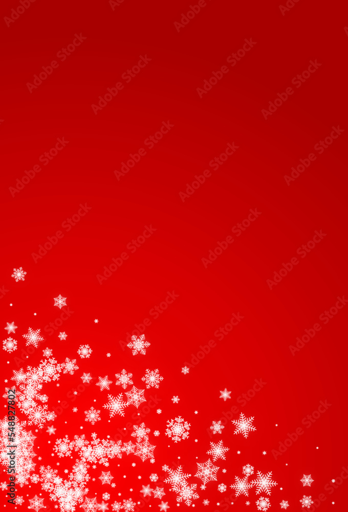 Gray Snowfall Vector Red Background. Sky White Gray Snowfall Vector Red Background. Sky White