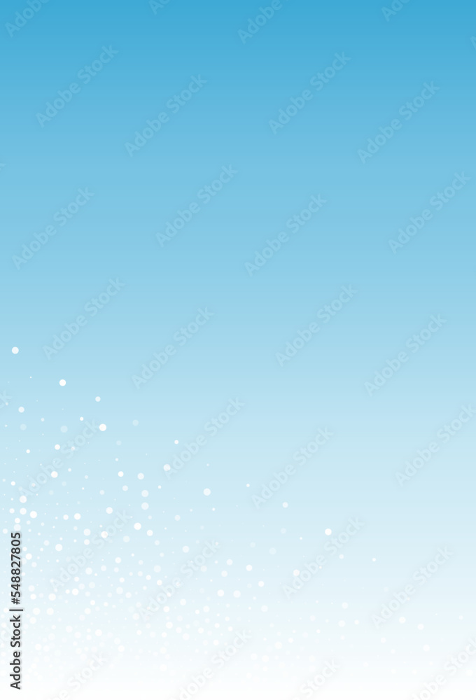 Fototapeta premium Silver Snowfall Vector Blue Background. Christmas