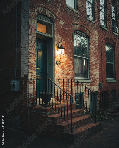 Historic brick row houses, Frederick, Maryland