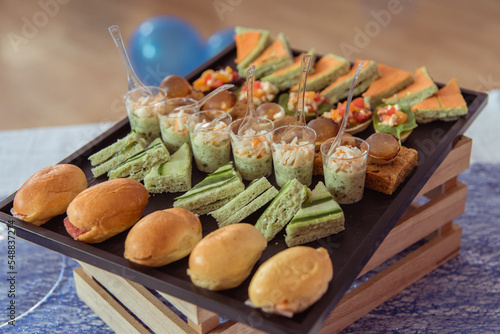 plateau de miniatures pour réception - gastronomie