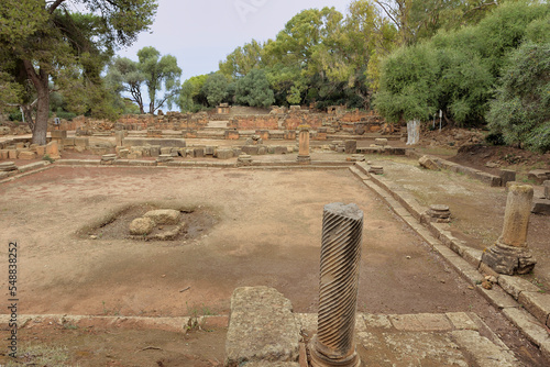 ARCHEOLOGICAL SITE OF TIPAZA IN ALGERIA. ROMAN AND EARLY CHRISTIAN RUINS photo