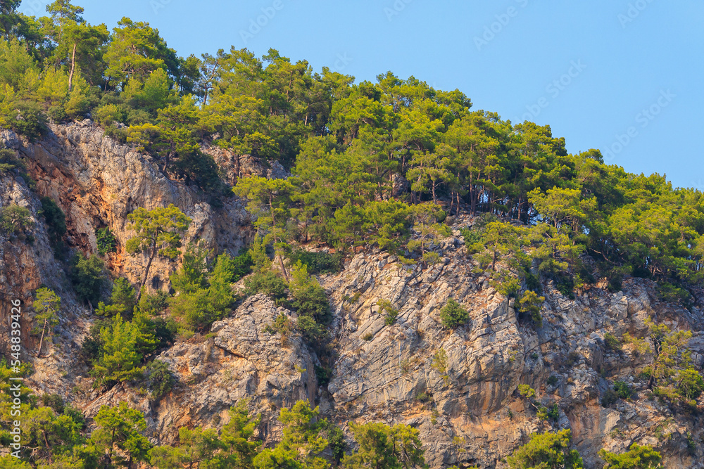 Turkish Taurus Mountains in the Kemer region of Antalya province. Background with copy space Turkish Taurus Mountains in the Kemer region of Antalya province. Background with copy space