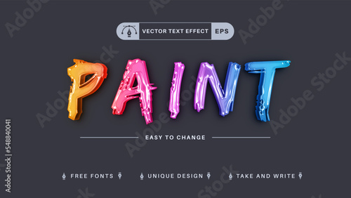 Paint Artist - Editable Text Effect, Font Style