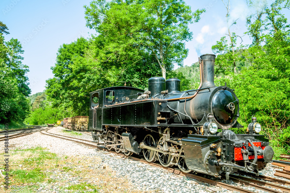 Naklejka premium Train de l'Ardèche, Museumsbahn durchs Rhonetal, Frankreich