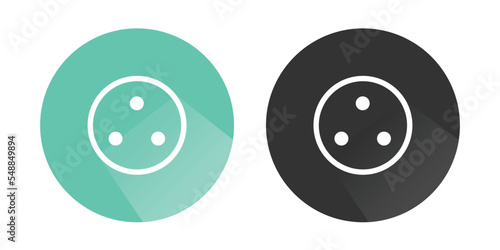 Sewing Button Icon,  button for clothes, Round clothing button, Sewing logo Colorful vector icons