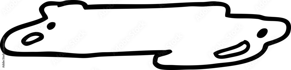 cartoon water puddle Stock Vector | Adobe Stock