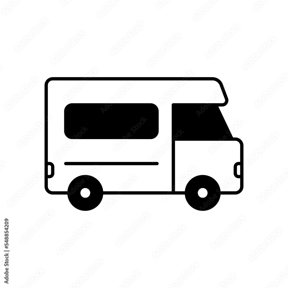 Van Icon, Travel Leisurely in a Van.