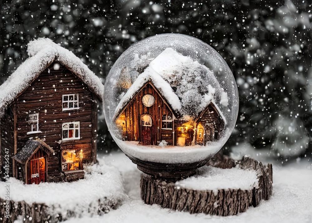 Naklejka premium Snow Globe