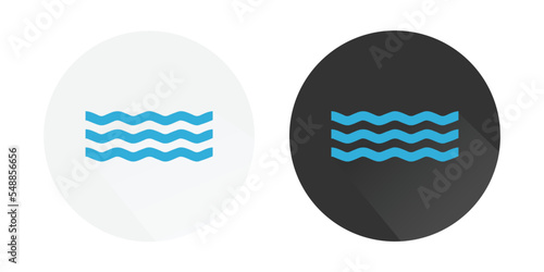 Wave icon, Water symbol icon, Ocean, sea waves, Water waves icon, Wave logo Colorful vector icons