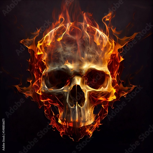 Midjourney abstract render of a mockup human skull