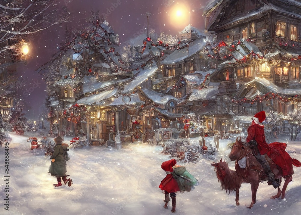 Obraz premium Snow Village