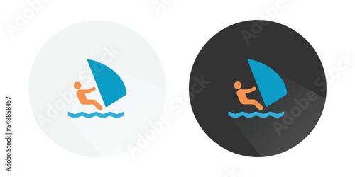 Surfing icon, Summer Water Sport, Water Sea Sport Surfing, Windsurfing Rafting Kayak Icon, surfing logo Colorful vector icons