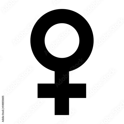 Female icon. Feminism symbol. Vector illustration isolated on white background