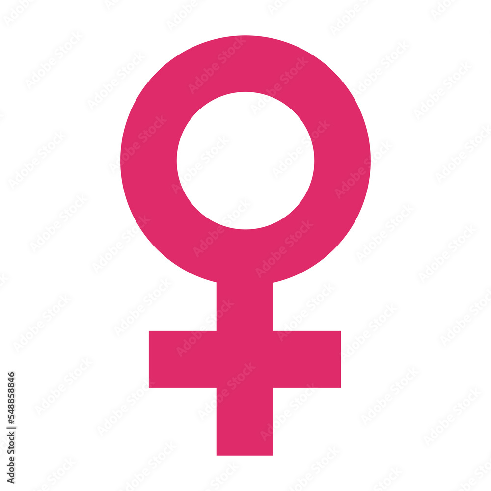 Feminism icon. Female symbol. Vector illustration isolated on white ...