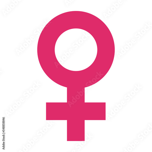 Feminism icon. Female symbol. Vector illustration isolated on white background