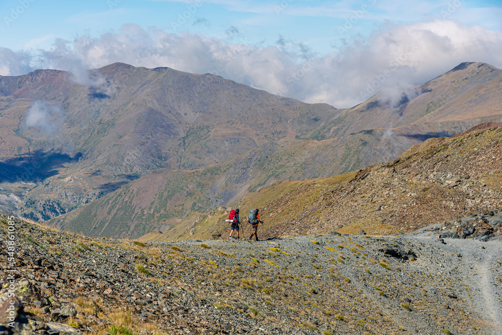 Hikers in the mountains