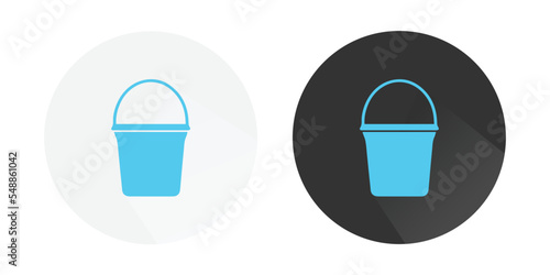 Bucket icon, water bucket logo Colorful vector icons