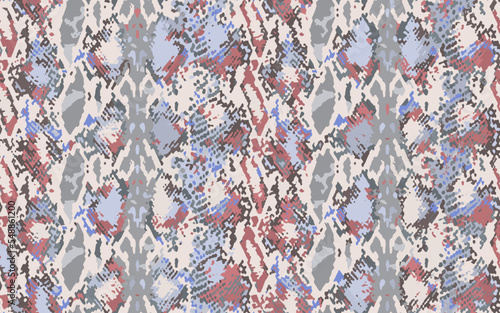 Full Seamless Snake Animal Skin Pattern Vector. Snake leather design for textile fabric print. Snake leather pattern for bag, shoes, tight, dress and fabric printing.