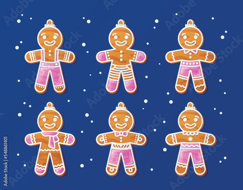 Christmas cookie set gingerbread man