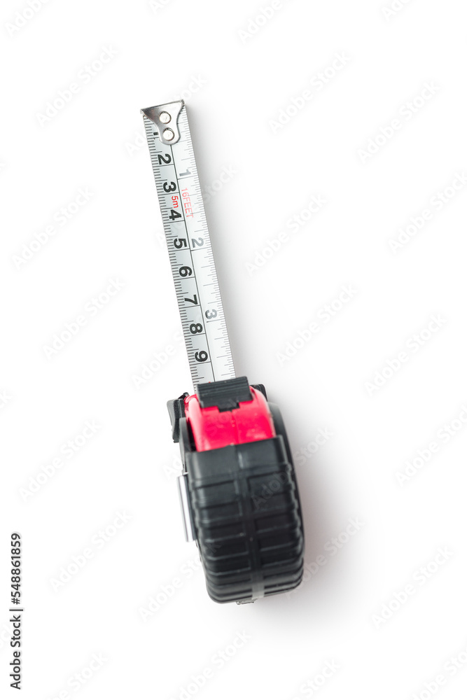 Industrial measuring tape isolated on white background. Industrial measuring tape isolated on white background.