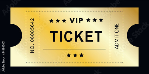 Golden vip ticket