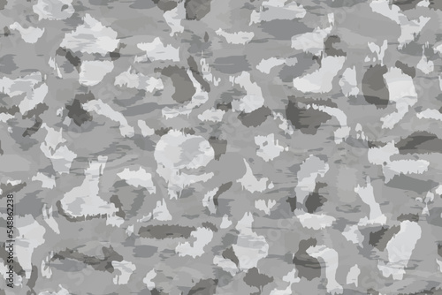 Full seamless watercolor camouflage texture print pattern. Usable for Jacket Pants Shirt and Shorts. Army textile fabric. Unique tie dye military camo. Vector illustration.