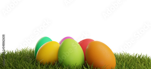 colourful Easter eggs in ta...