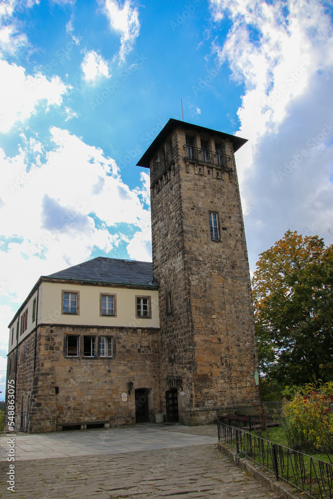 Naklejka premium Sächsische Schweiz, Hohnstein, Brand