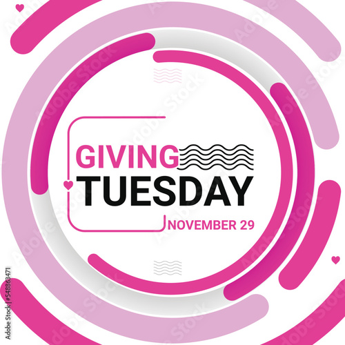 Giving Tuesday poster with replaceable text and design, Modern giving Tuesday vector poster