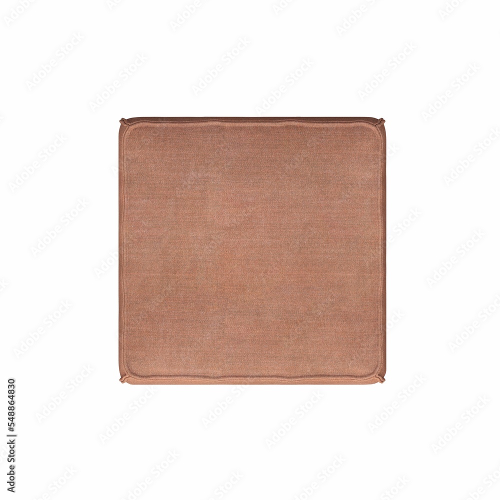 soft pouf isolated on white background, interior furniture, 3D illustration, cg render soft pouf isolated on white background, interior furniture, 3D illustration, cg render