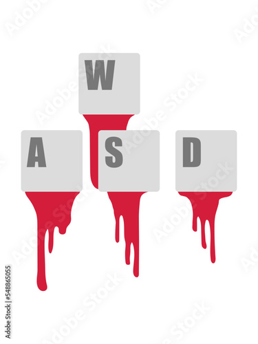 WASD Tastatur Tasten Gamer 