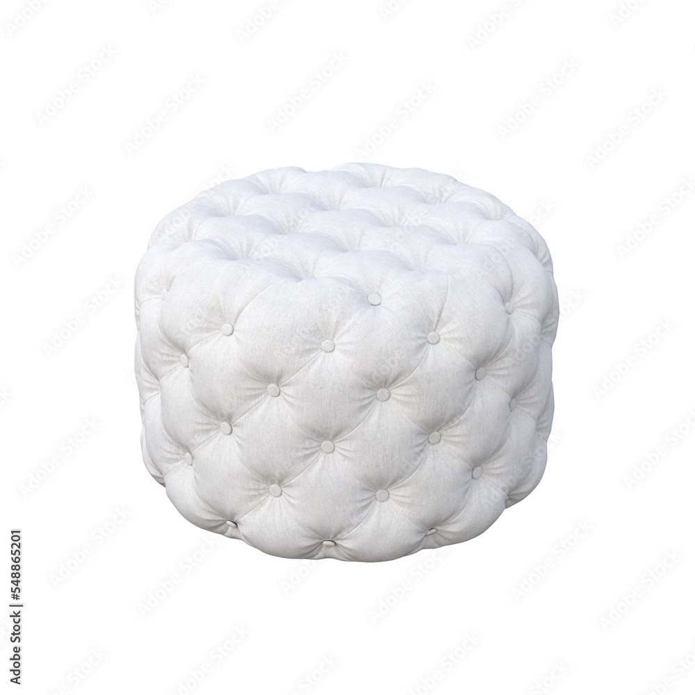 soft pouf isolate on a transparent background, interior furniture, 3D illustration, cg render soft pouf isolate on a transparent background, interior furniture, 3D illustration, cg render