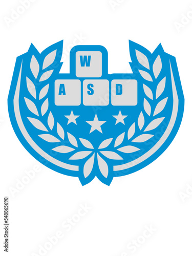 WASD Lorbeerkranz Sterne Wappen 