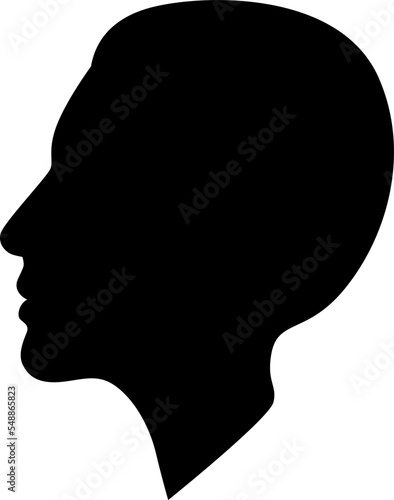 female silhouette in profile. vector on white isolated background. young woman for poster or text. elegant background as well.