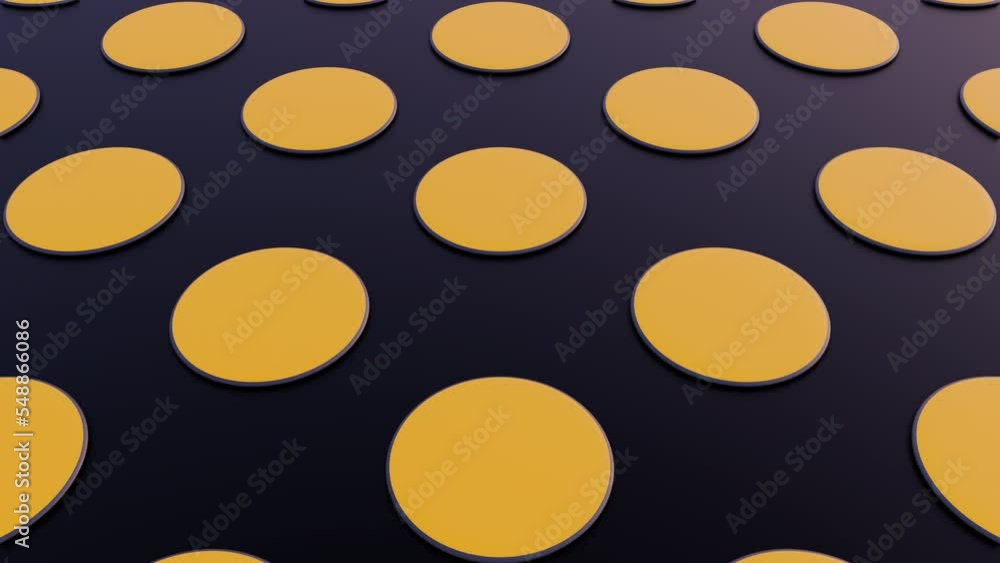 Cartoon yellow circles on black background corridor seamless animation Cartoon yellow circles on black background corridor seamless animation