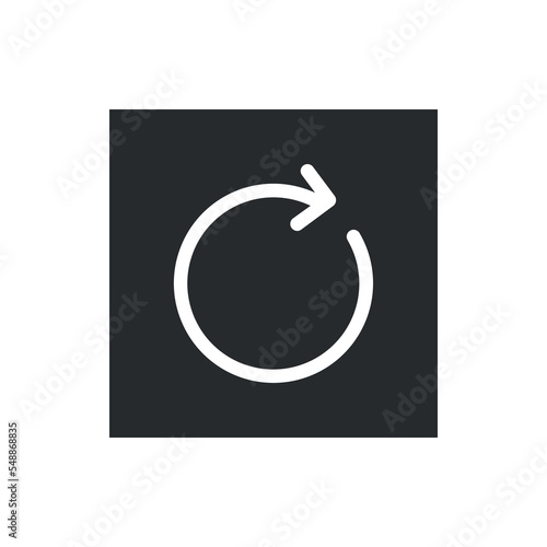 Rotate right icon, simple illustration