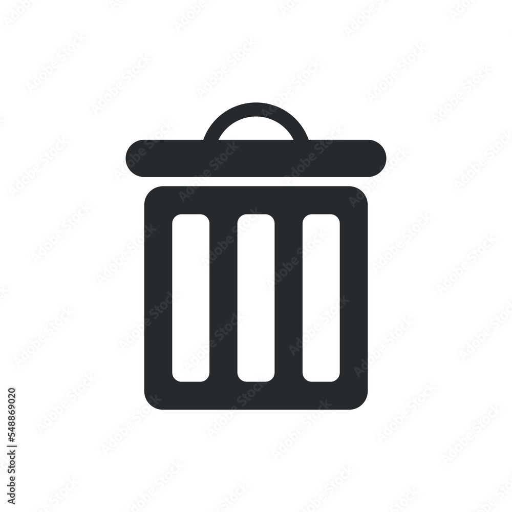 Trash icon, simple illustration Trash icon, simple illustration