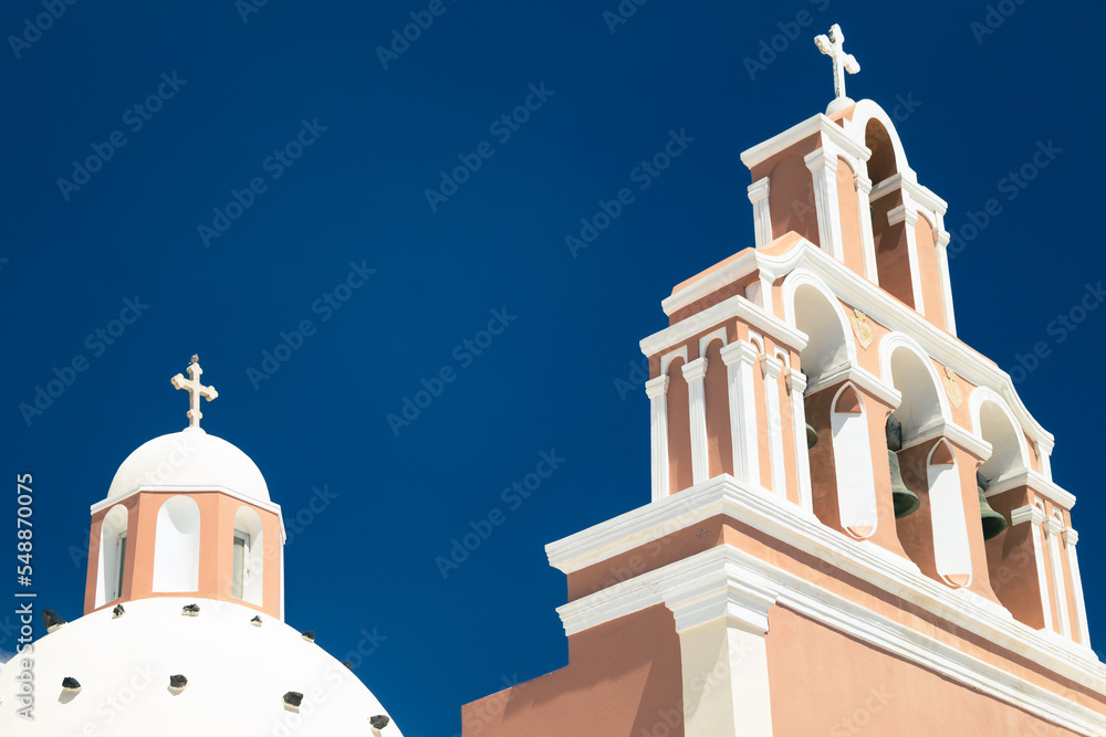View of Church in Santorini View of Church in Santorini